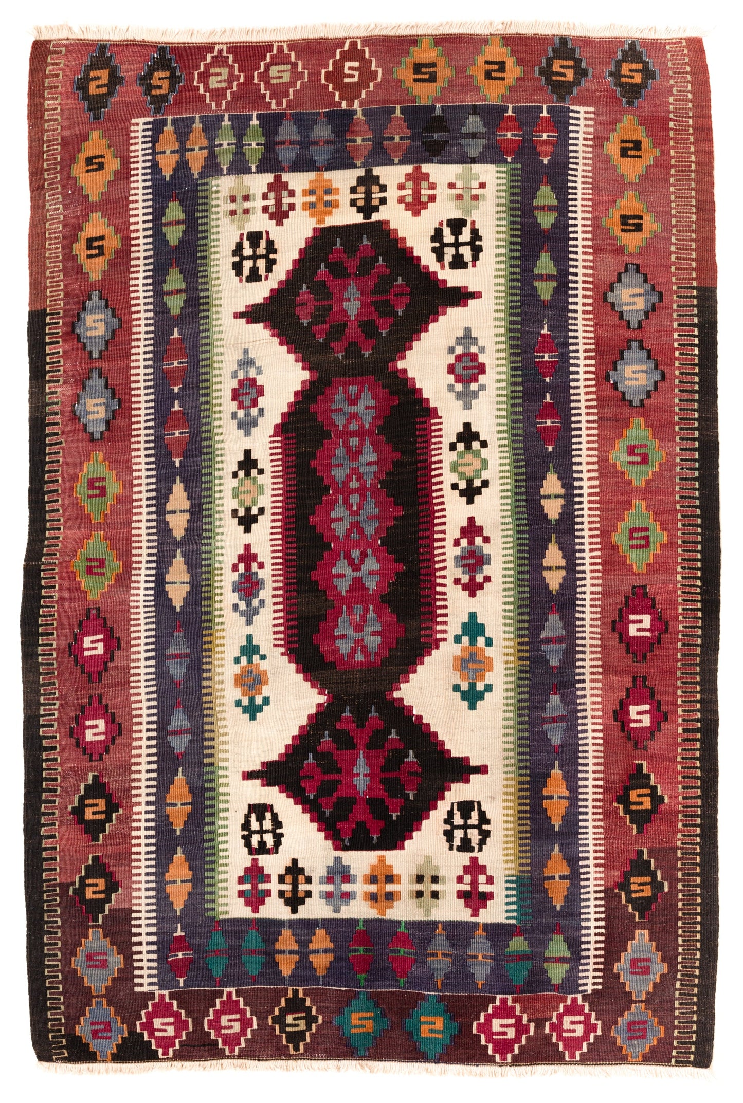 コンヤ オブルク (オブリュク オブルック) キリム Konya Obruk Kilim