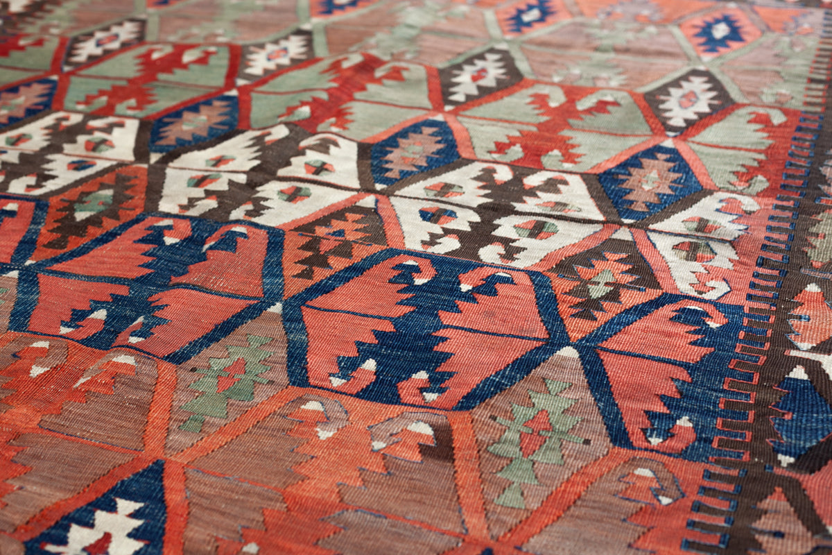 中央トルコアンティークコンヤキリム Central Anatolia Antique Konya Kilim