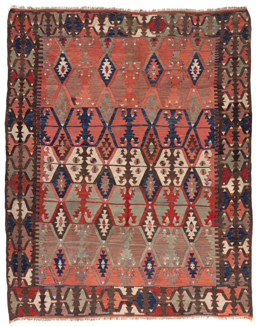 中央トルコアンティークコンヤキリム Central Anatolia Antique Konya Kilim