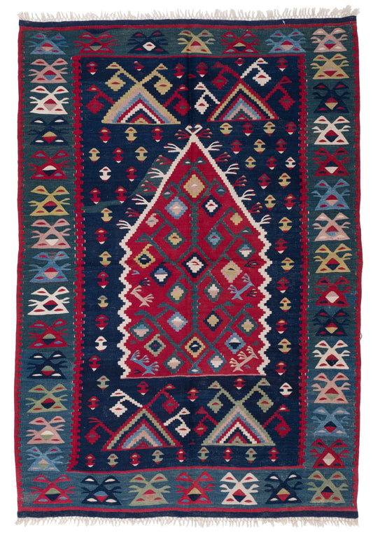 アンティーク シャルキョイ (シャルコイ) キリム Antique Sarkoy Sharkoy Pirot Kilim