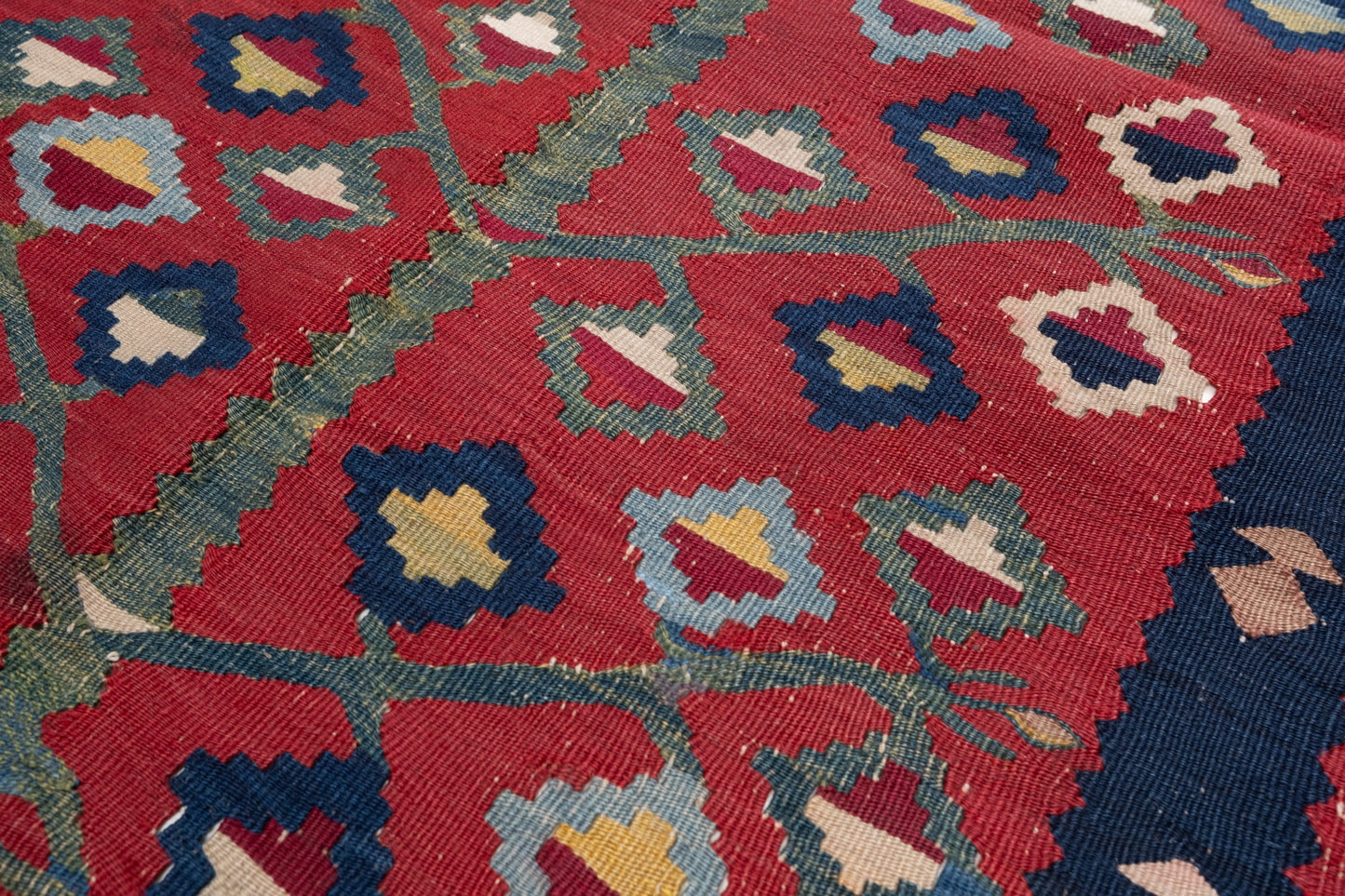 アンティーク シャルキョイ (シャルコイ) キリム Antique Sarkoy Sharkoy Pirot Kilim