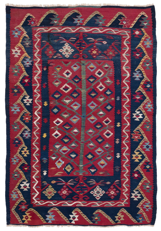 アンティーク シャルキョイ (シャルコイ) キリム Antique Sarkoy Sharkoy Pirot Kilim