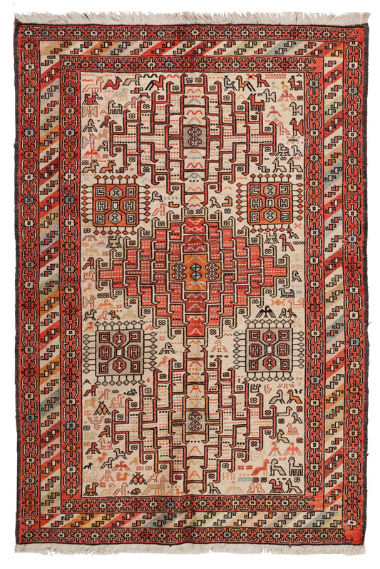 シルク スーマック (スマック) キリム Sumak Silk Kilim