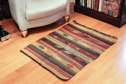 チュヴァル (チュワル) オールドジジムキリム Old Chuval Cecim Jejim Cicim Kilim