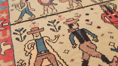 西洋風アゼリ民俗生活絨毯 - ART00183