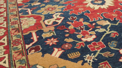 クーフィック境界線付きハルシャングデザインラグ - ART00479