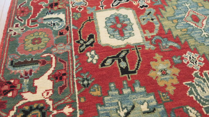 パルメットと花の格子絨毯 - ART00603