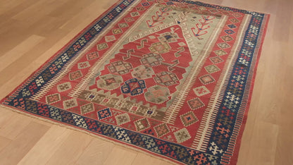 コンヤ オブルク (オブリュク オブルック) キリム Konya Obruk Kilim